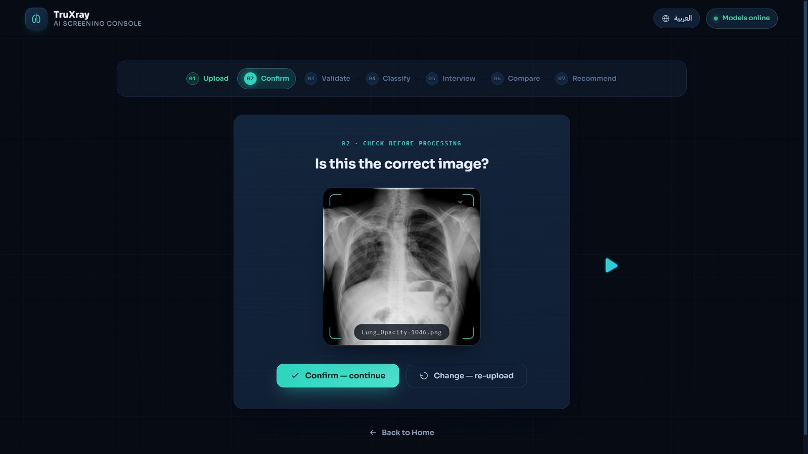 TruXray AI - Screen 2